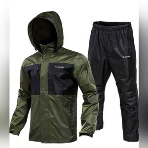 Rodeel Waterproof Fishing Rain Suit for Men (Rain gear Jacket & Trouser Suit